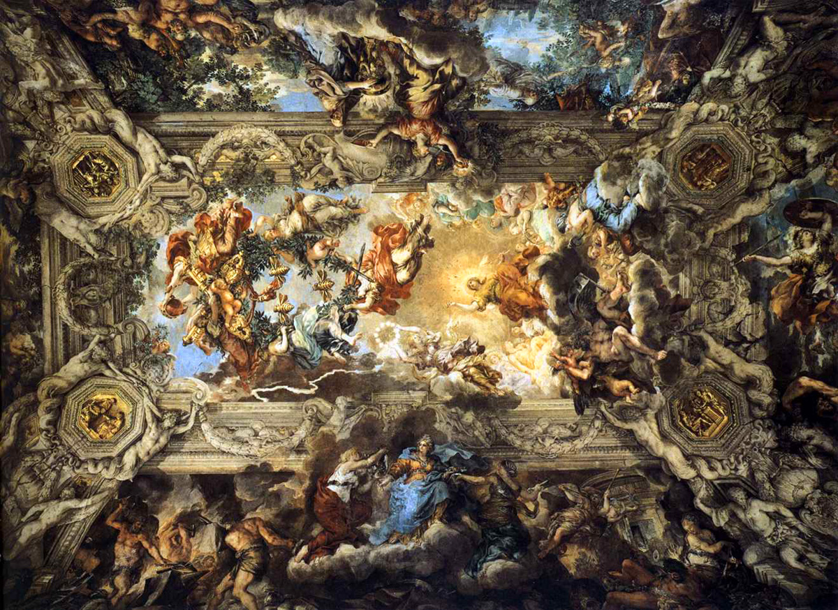 ceiling vault in the salone